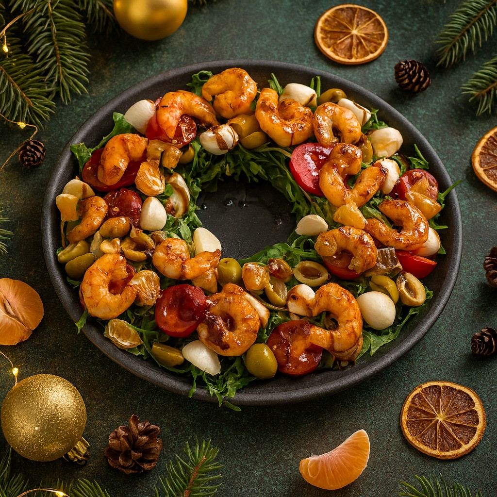 Новогодний салат Венок