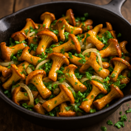 Жаренные лисички