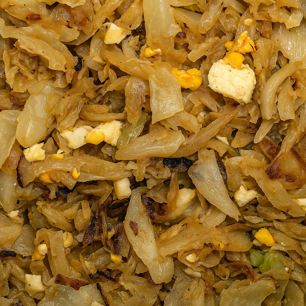 Жареная капуста с яйцом