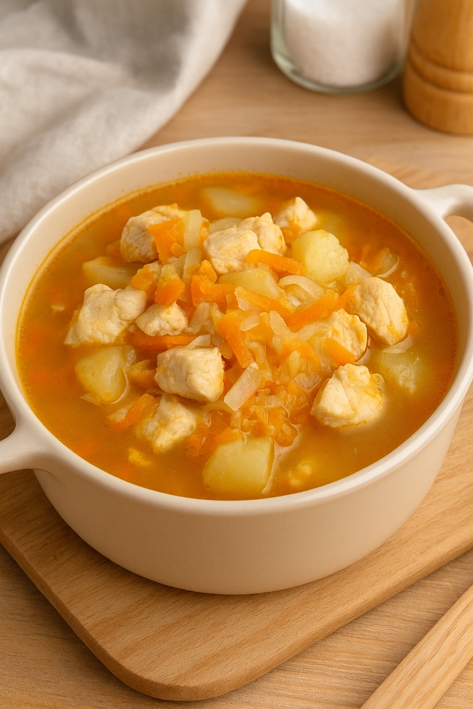 Нежная тушеная курица