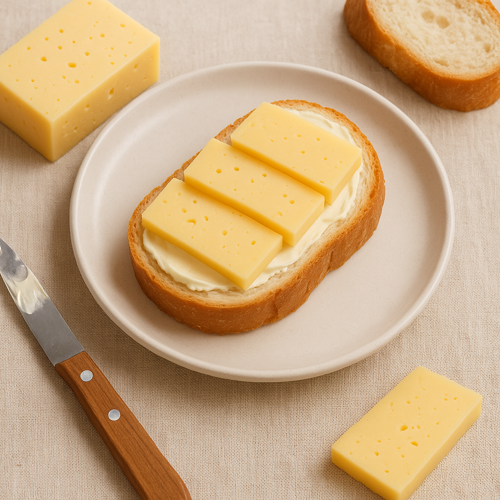 Бутерброд с маслом и сыром