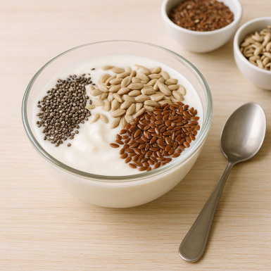 Йогурт с семенами